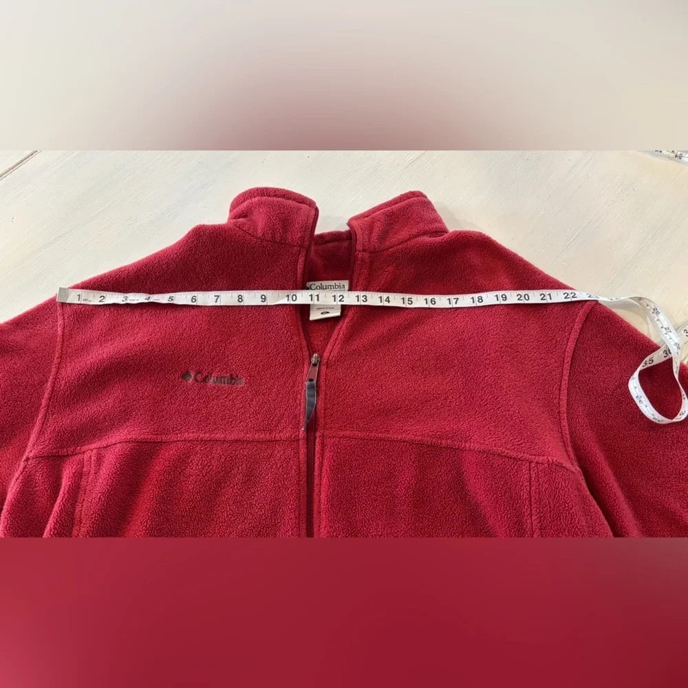 Vintage Columbia Fleece Pullover Men’s Large Rust Wine Full Zip Outdoor